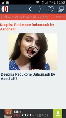 Bollywood Dubsmash Videos android App screenshot 1